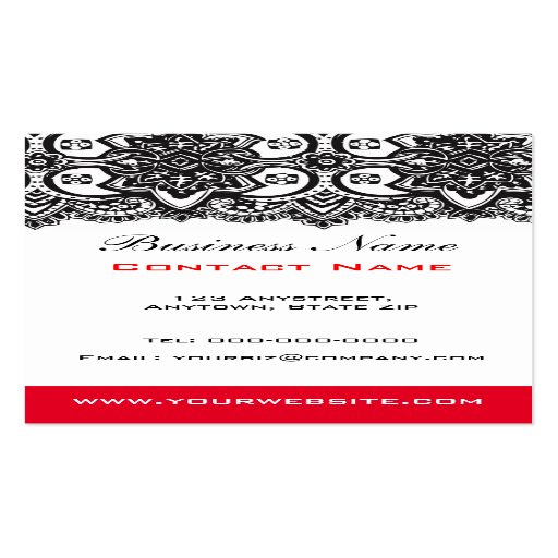 Black Lace Business Card