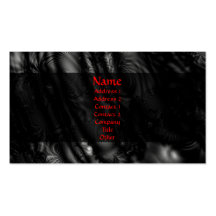 Black Lace Fractal Business Card