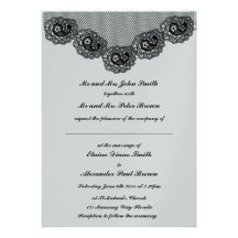 Black Lace Invitation - customise with your event