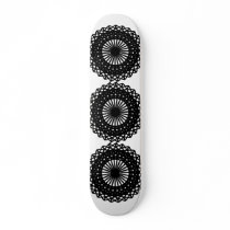 Black Lace Pattern Design. Custom Skate Boards