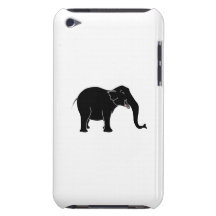 Black Laughing Elephant. Barely There iPod Case