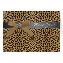 Black Leopard Thank You Cards