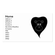 Black Lion Cartoon Business Card Template
