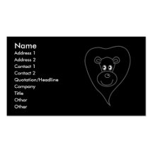 Black Lion Cartoon Business Cards
