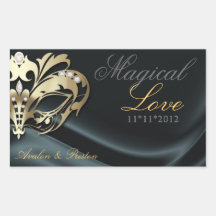 Black Masquerade Gold Candy Buffet Sticker