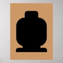 Black Minifig Head by Customize My Minifig Print