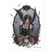 Black Misery Angel Postcard