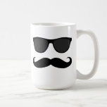 Black Moustache and Sunglasses Humour Coffee Mugs