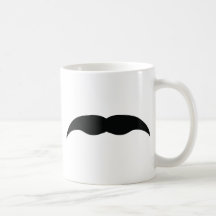 black moustache mugs