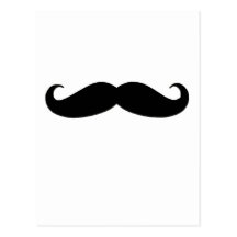 Black Moustache or Black Moustache for Fun Gifts Postcard