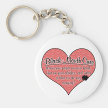 Black Mouth Cur Paw Prints Dog Humour Key Chains