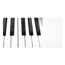 Black n White Piano Keyboard Key Picture Image Photo Card Template