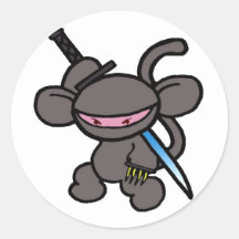 Black Ninja Claw-No Words Sticker