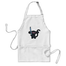 Black Ninja with Sword- No Words Apron