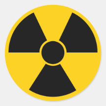 Black Nuke Round Sticker