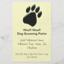 Black Paw Print Flyers