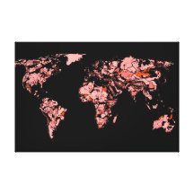 Black peach atlas gallery wrapped canvas