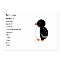 Black penguin business card templates