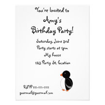 Black penguin custom invite