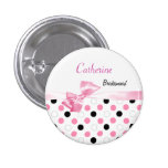 Black, pink, white polka dots Wedding Bridesmaid