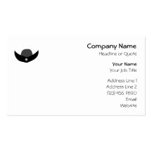 Black Pirate Hat Illustration. Business Card