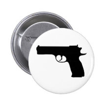 black Pistol icon Pinback Button