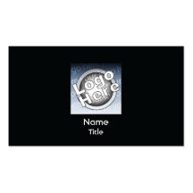 Black Plain Business Business Card Template