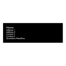 Black -Plain- Profile Card Business Cards