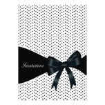 Black Polka Dot Birthday Party Personalized Announcement