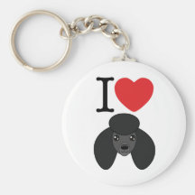 Black Poodle Keychain
