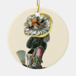 Black Poodle Marie Antoinette Christmas Ornament