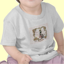 Black Poodle Marie Antoinette Pink Roses t-shirts