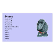 Black Poodle Whitney  Business Cards