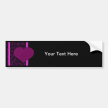 Black & Purple Marble Bling Bumper Stickers
