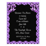 Black PurplePolka Dot Invitation