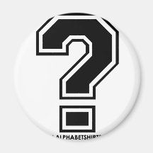 Black Question Mark Fridge Magnets