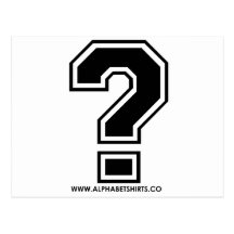 Black Question Mark Postcards