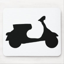 black racing scooter mouse pad