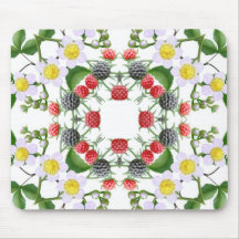 Black Raspberry Geometric Mousepad