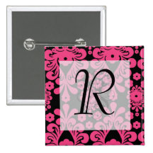 black raspberry red pink mod damask