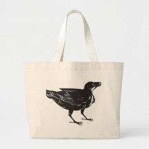 Black Raven Retro Tote Bags