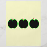 Black, Red and Green Apple Design. Full Color Flyer