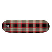 Black & Red Plaid Skate Board