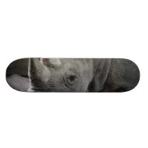 Black Rhinoceros Photo Skateboard