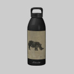 Black Rhinoceroses Silhouette Liberty Bottle water bottles