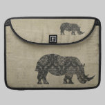 Black Rhinoceroses Silhouette Macbook Sleeve macbook sleeves