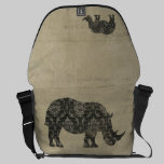 Black Rhinoceroses Silhouette Messenger Bag messenger bags