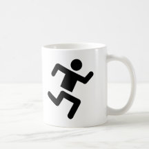 black runner athletics sprinter run coffee mugs
