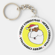 Black Santa Claus Key Chains