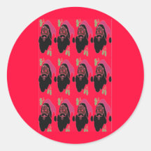 BLACK SANTAS BY AES STICKERS